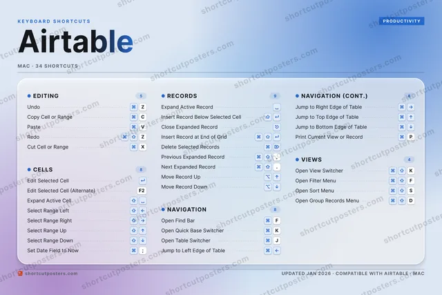 Airtable aurora shortcuts poster preview