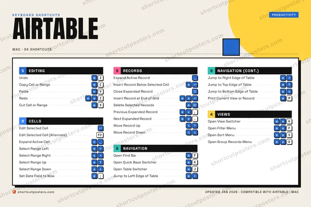 Airtable block shortcuts poster preview