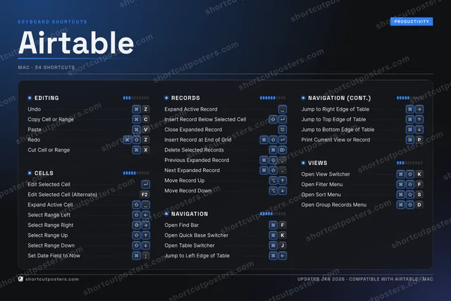 Airtable studio shortcuts poster preview
