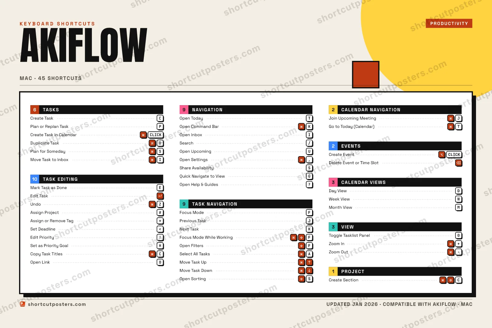 Akiflow block shortcuts poster preview