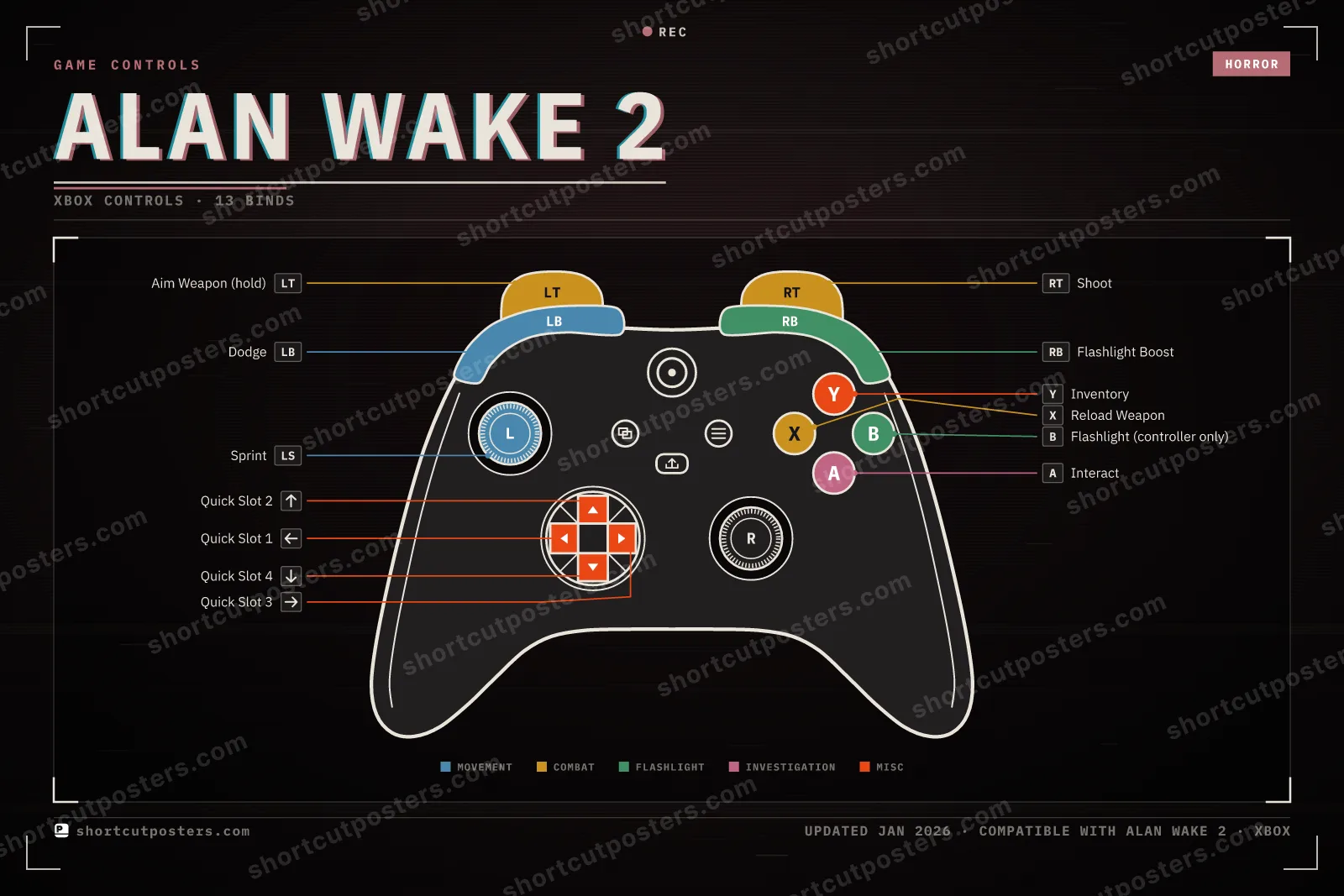 Alan Wake 2 controller poster preview