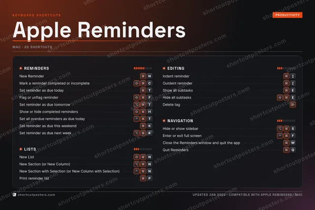 Apple Reminders studio shortcuts poster preview