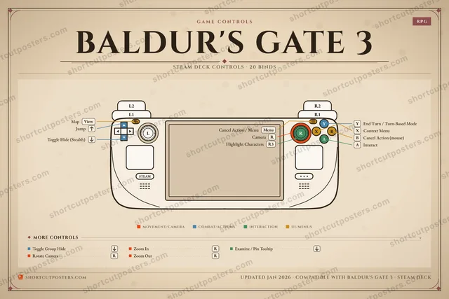Baldur's Gate 3 controller poster
