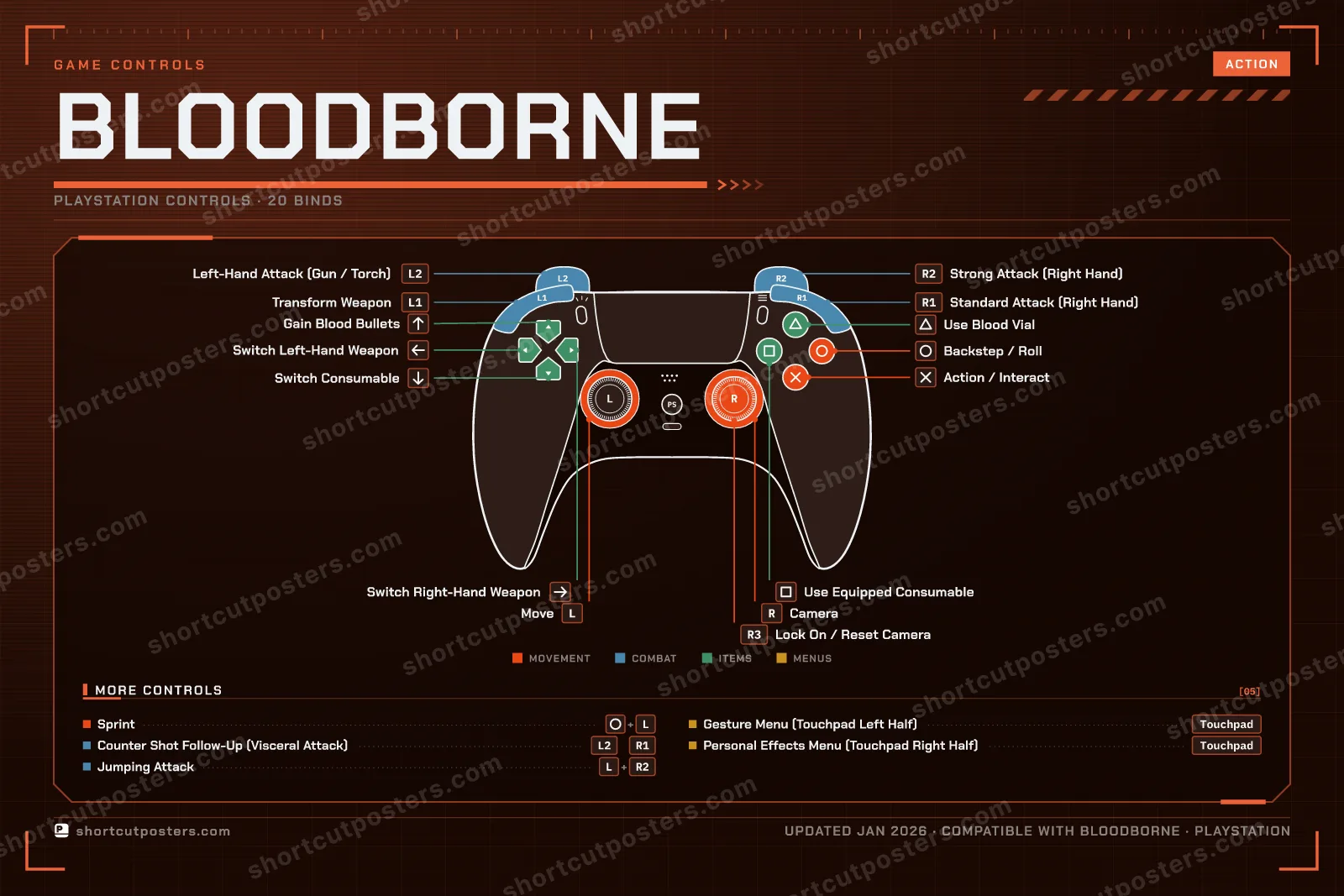 Bloodborne controller poster preview