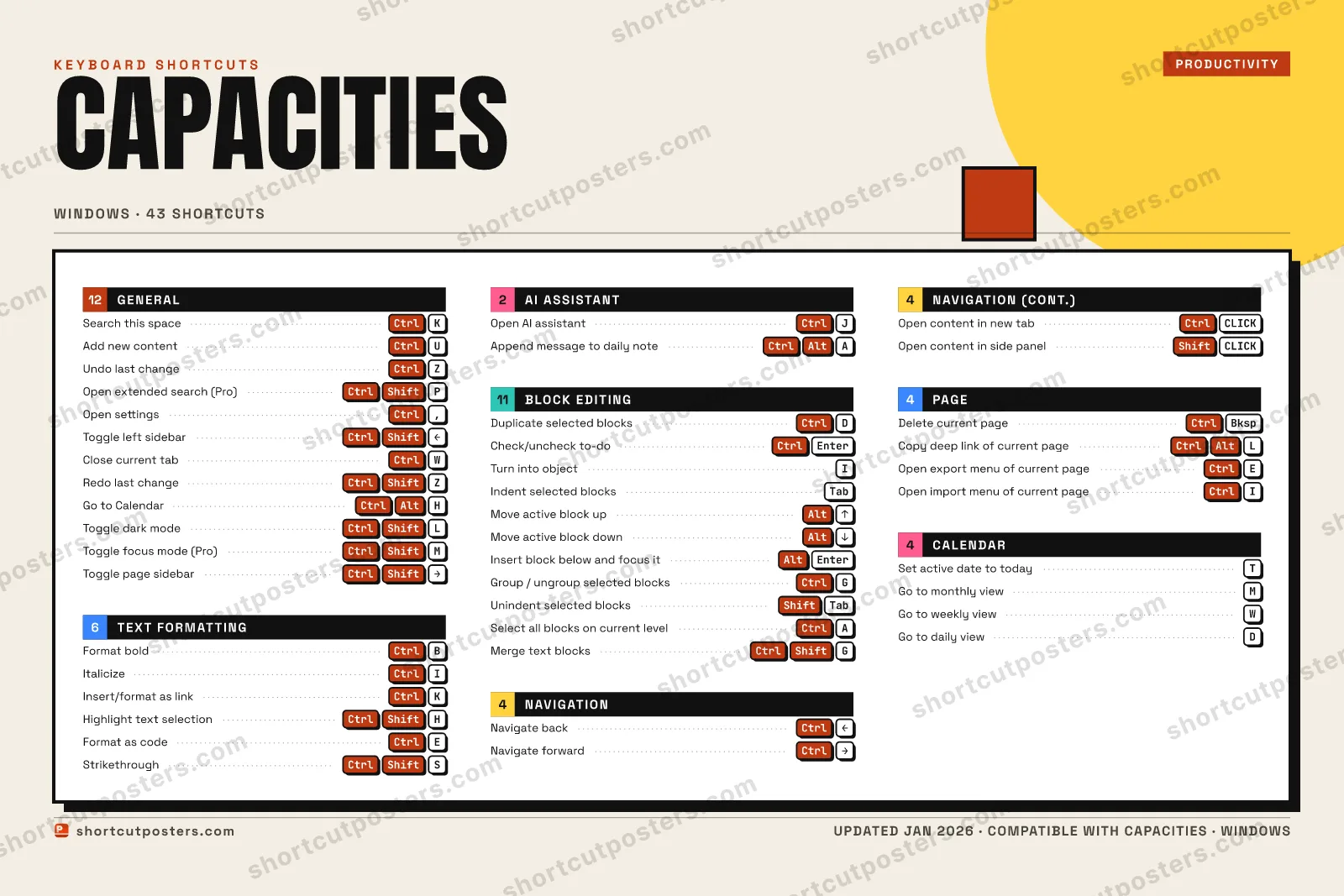 Capacities block shortcuts poster preview