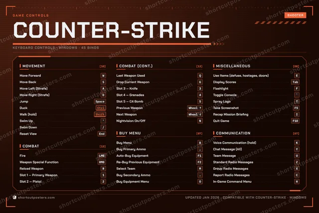 Counter-Strike controls poster preview