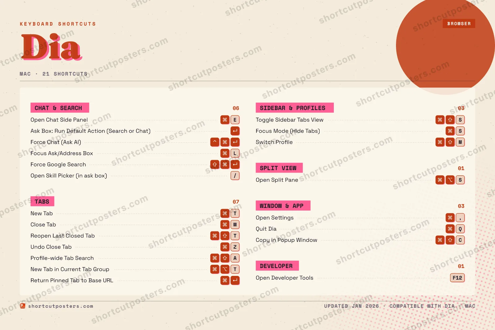 Dia riso shortcuts poster preview