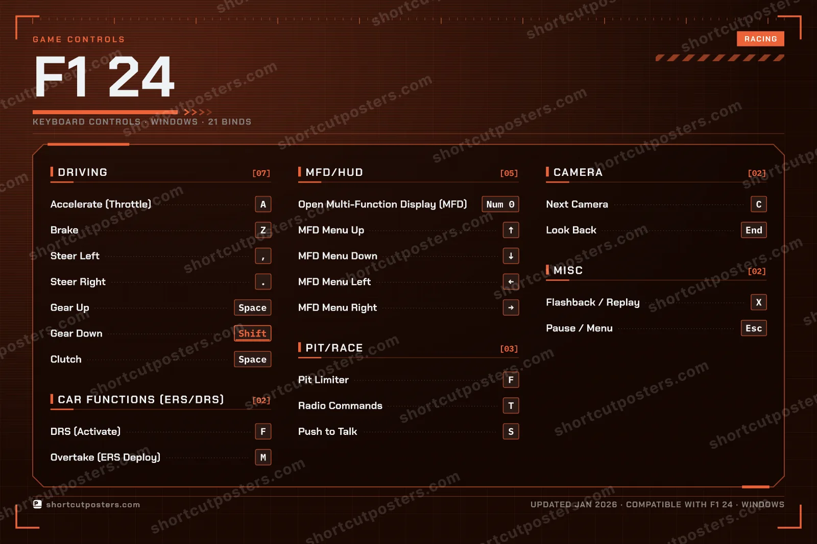 F1 24 controls poster preview
