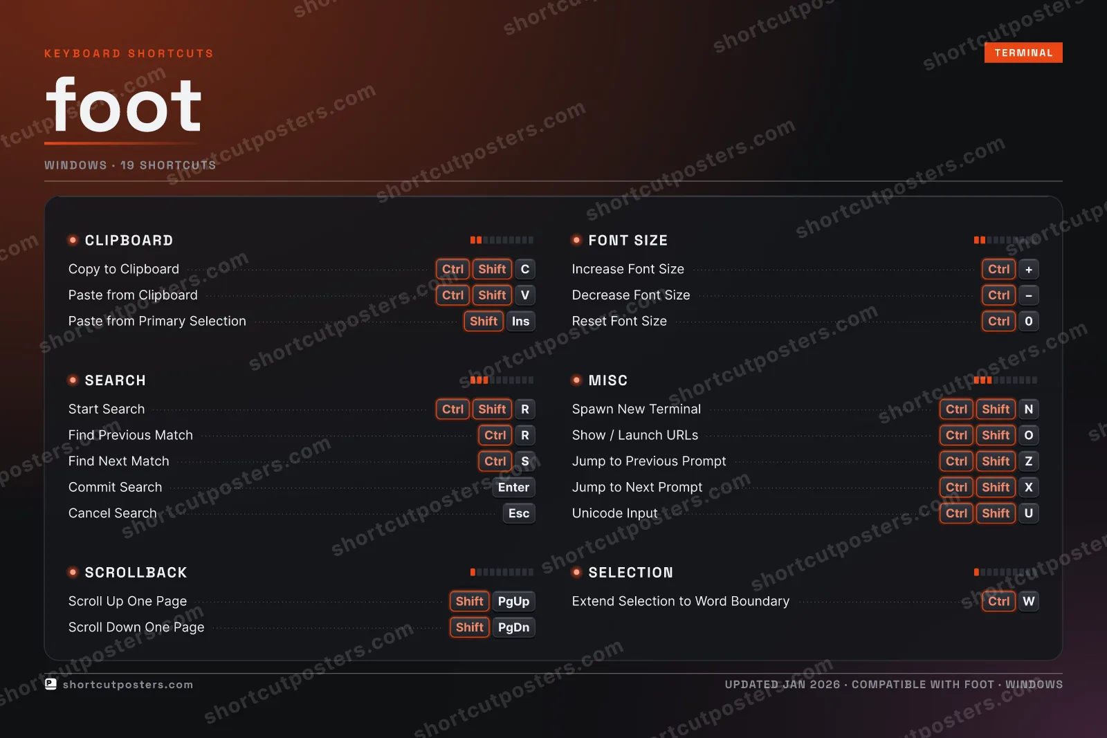 foot studio shortcuts poster preview