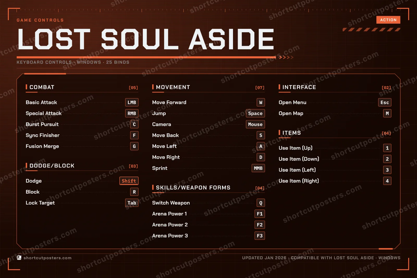 Lost Soul Aside controls poster preview