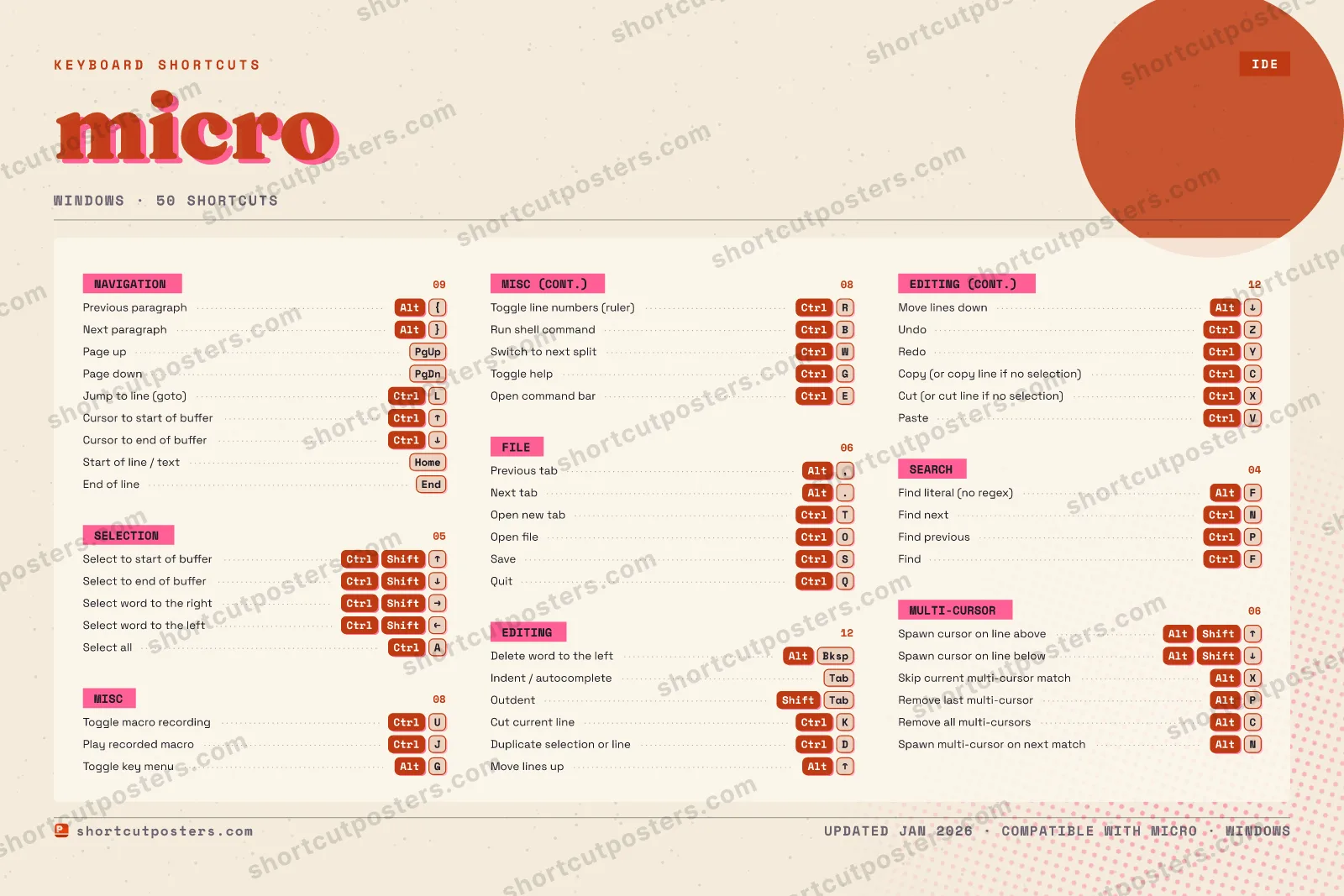 micro riso shortcuts poster preview