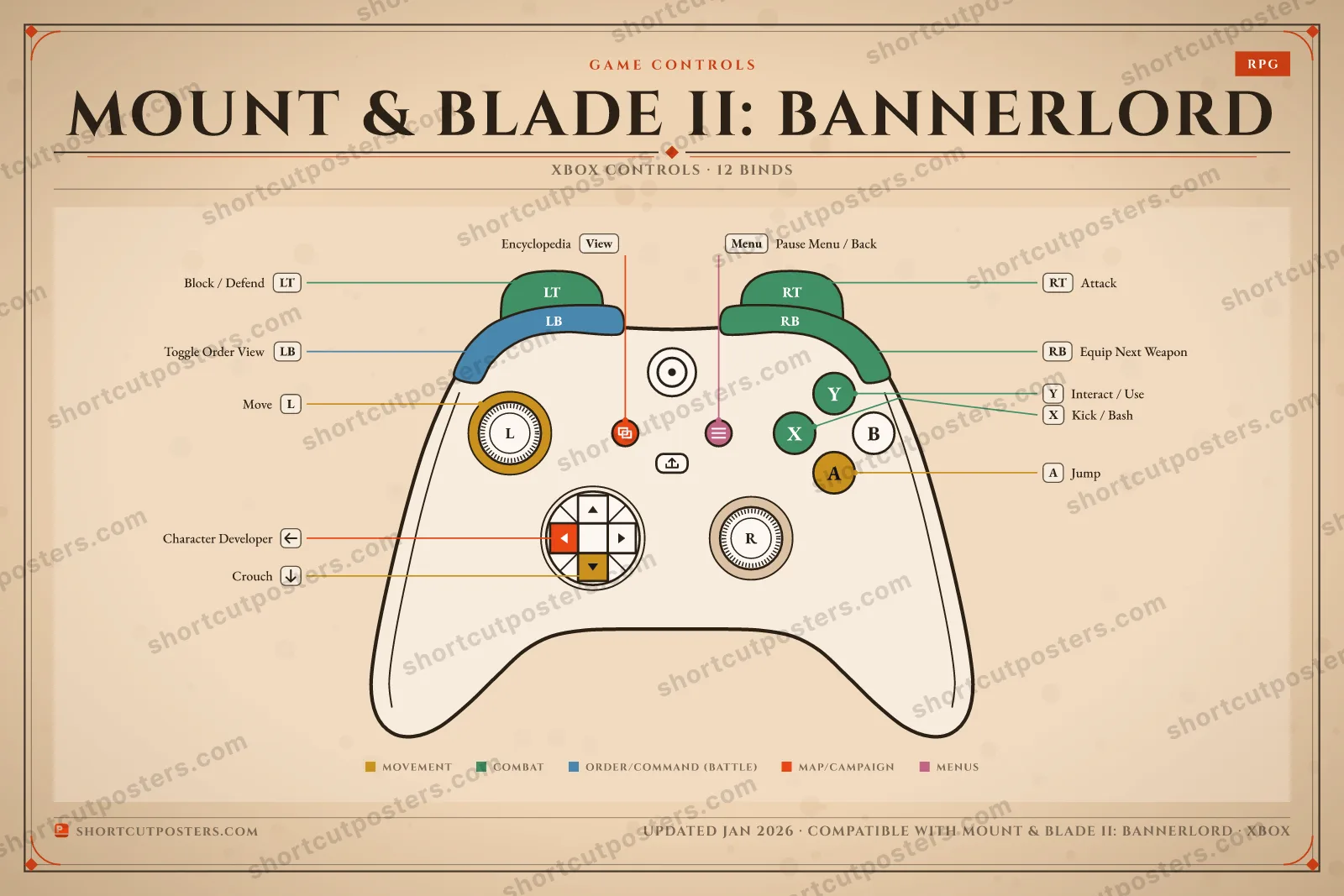 Mount & Blade II: Bannerlord controller poster preview