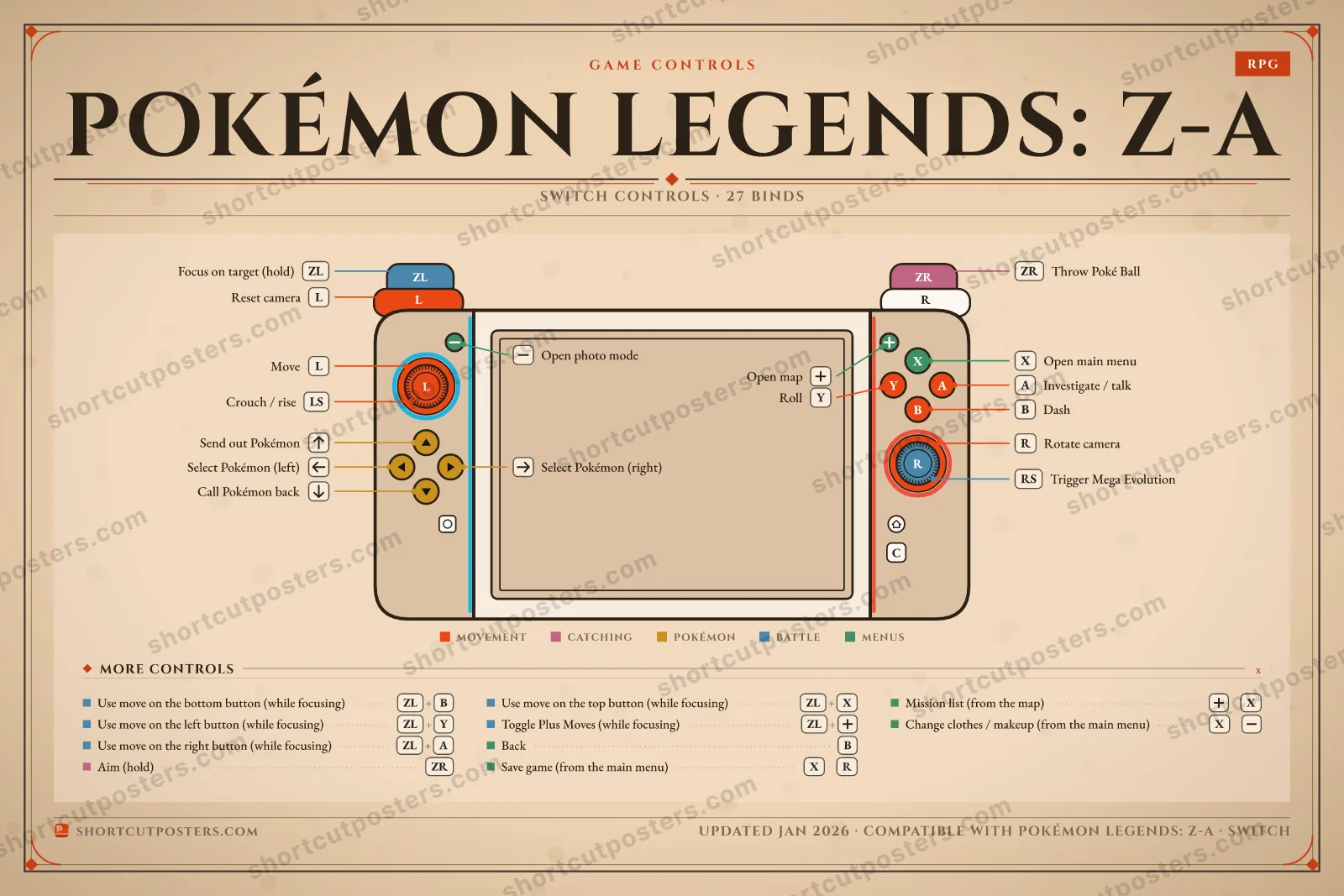 Pokémon Legends: Z-A controller poster preview