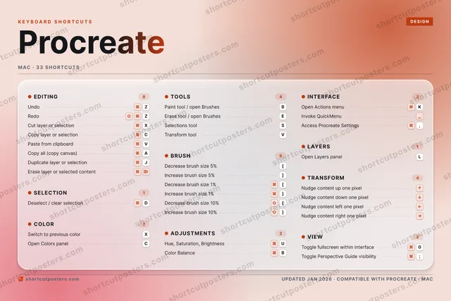 Procreate aurora shortcuts poster preview