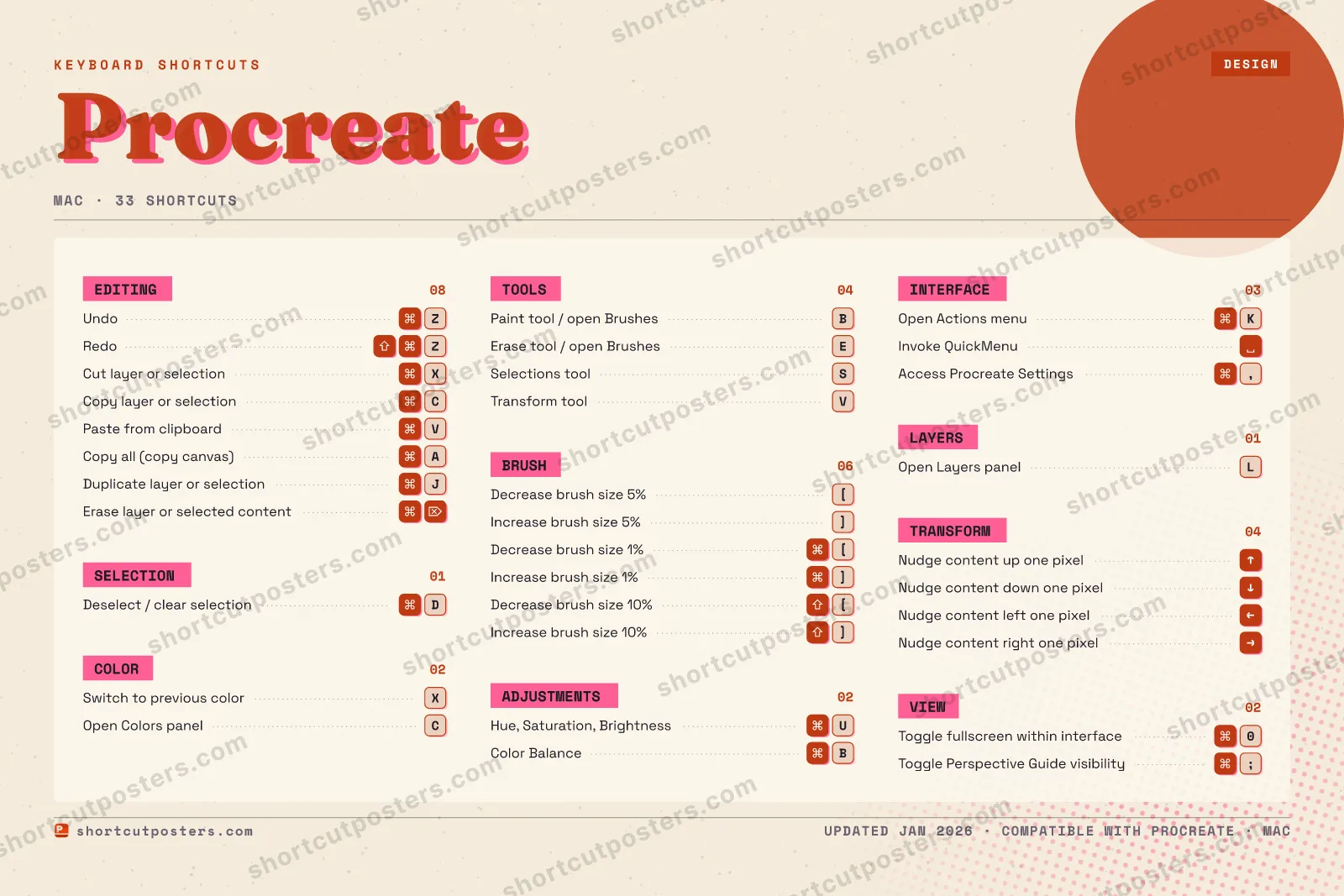 Procreate riso shortcuts poster preview