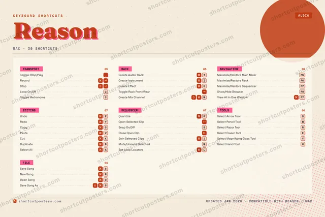 Reason riso shortcuts poster preview