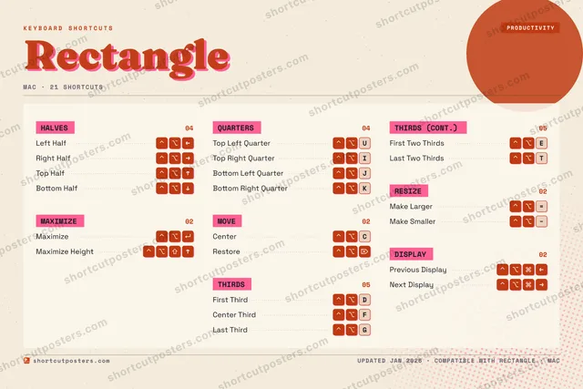 Rectangle riso shortcuts poster preview