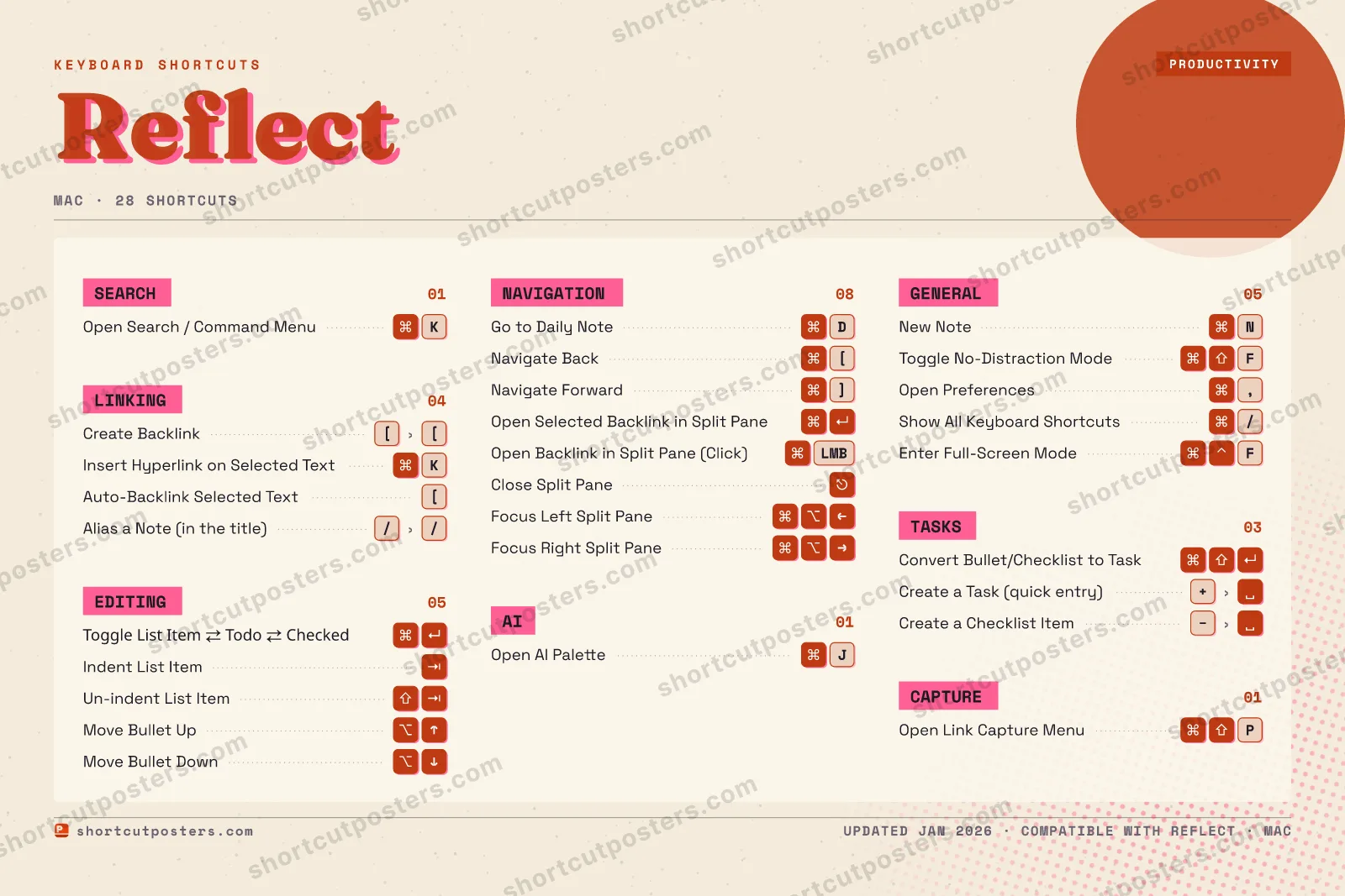 Reflect riso shortcuts poster preview