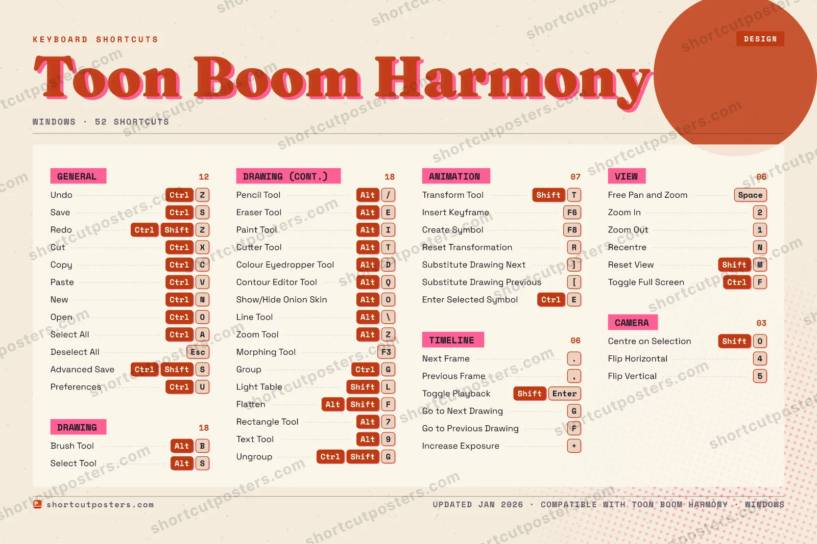 Toon Boom Harmony riso shortcuts poster preview