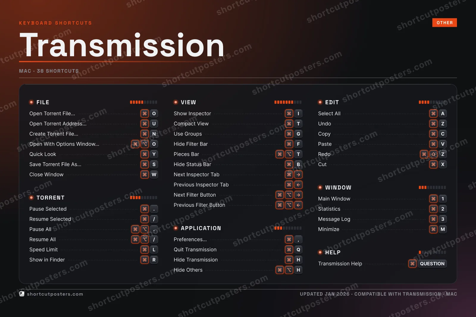Transmission studio shortcuts poster preview