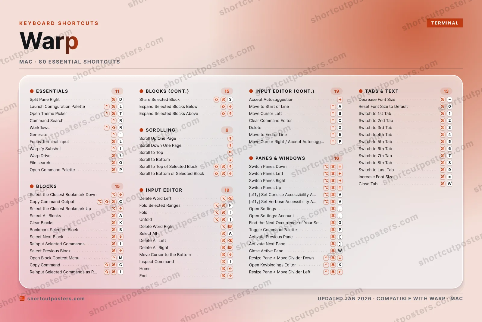 Warp aurora shortcuts poster preview