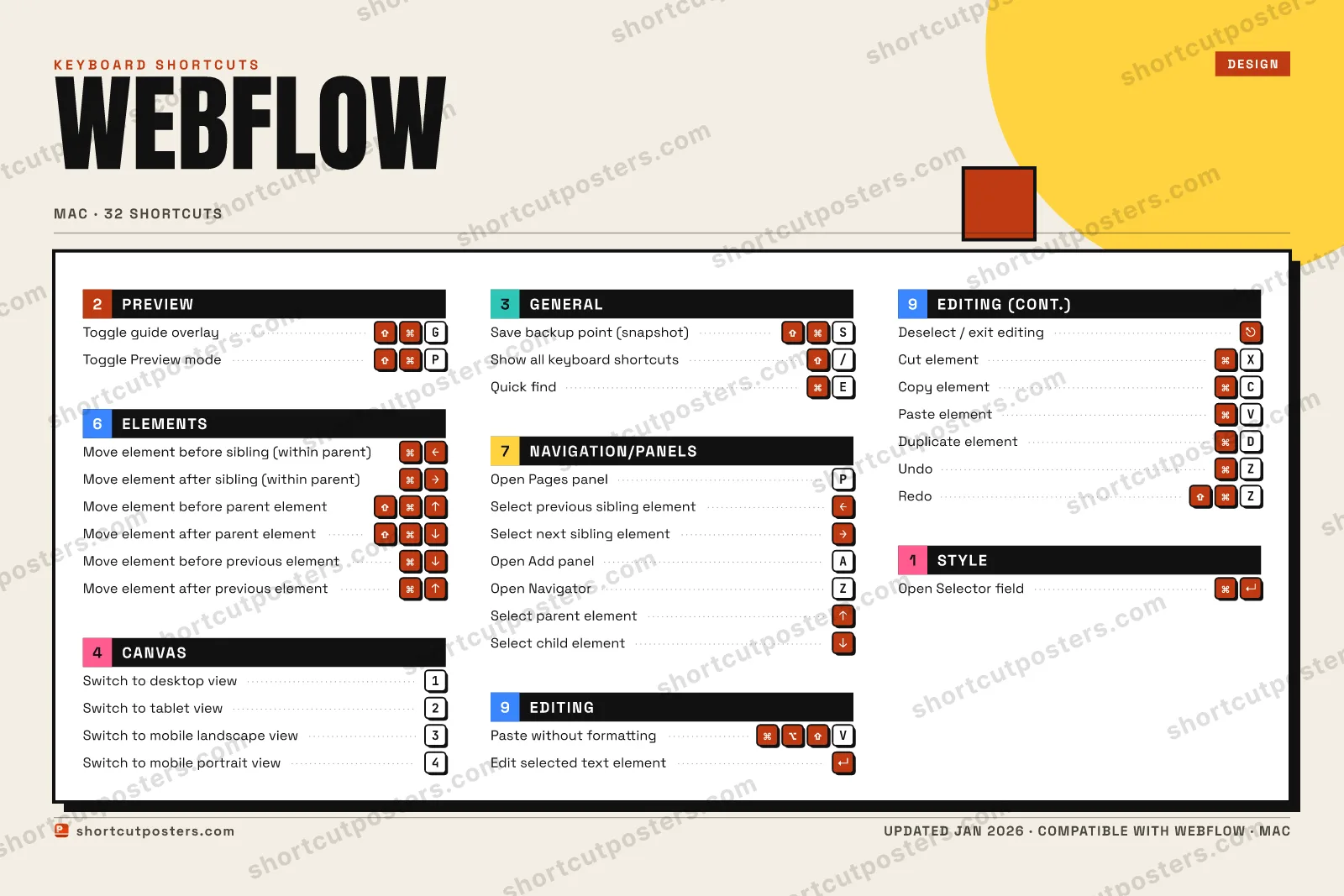 Webflow block shortcuts poster preview