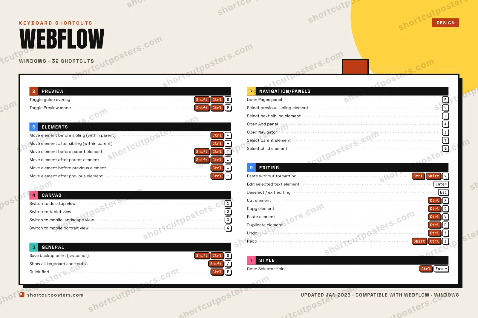 Webflow block shortcuts poster preview