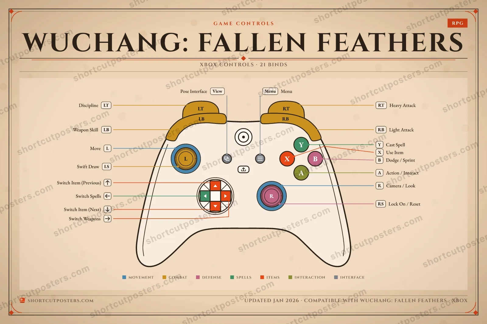 Wuchang: Fallen Feathers controller poster preview